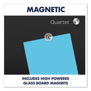 Infinity Black Glass Magnetic Marker Board, 96 X 48