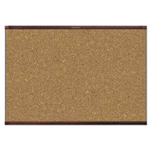 ESQRTMC244MP2 - Prestige 2 Magnetic Cork Bulletin Board, 48 X 36, Mahogany Frame