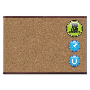 ESQRTMC244MP2 - Prestige 2 Magnetic Cork Bulletin Board, 48 X 36, Mahogany Frame