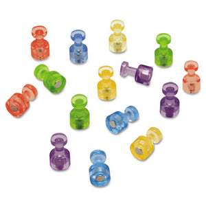 ESQRTMPPC - Magnetic "push Pins", 3-4" Dia, Assorted Colors, 20-pack