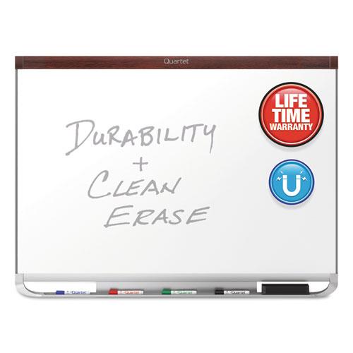 ESQRTP553MP2 - PRESTIGE 2 DURAMAX MAGNETIC PORCELAIN WHITEBOARD, 36 X 24, MAHOGANY FRAME