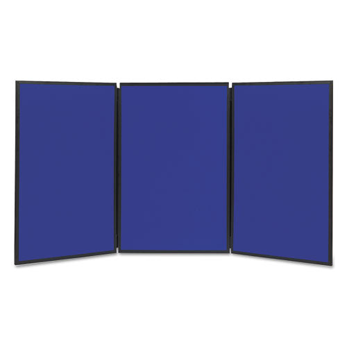 ESQRTSB93513Q - Show-It! Display System, 72 X 36, Blue-gray Surface, Black Frame