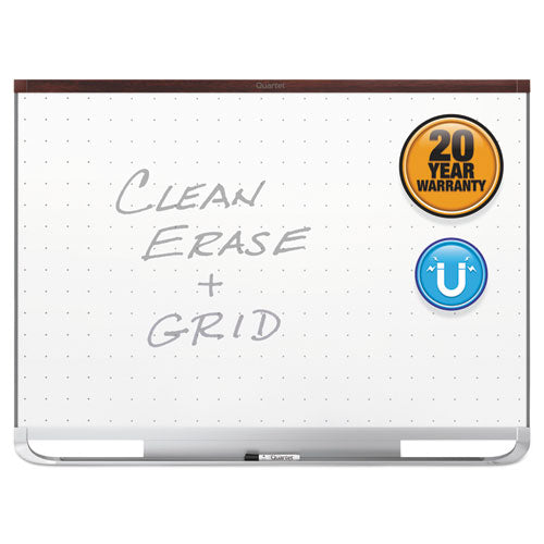 ESQRTTEM547M - Prestige 2 Magnetic Total Erase Whiteboard, 72 X 48, Mahogany Frame