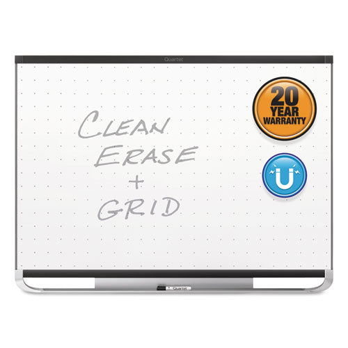 ESQRTTEM548B - Prestige 2 Magnetic Total Erase Whiteboard, 96 X 48, Black Frame