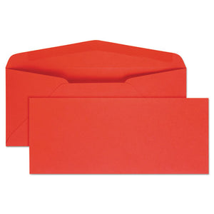 ESQUA11134 - Colored Envelope, #10, 4 1-8 X 9 1-2, Red, 25-pack
