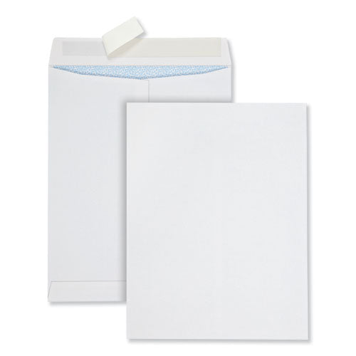 Redi-strip Security Tinted Envelope, #13 1-2, Square Flap, Redi-strip Closure, 10 X 13, White, 100-box