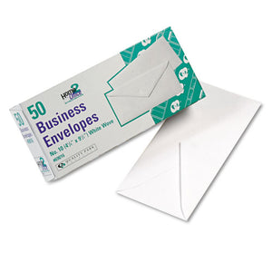 White Wove Business Envelope Convenience Packs, #10, Bankers Flap, Gummed Closure, 4.13 X 9.5, White, 50-box