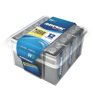 ESRAYA160412PPK - Alkaline Battery, 9v, 12-pack