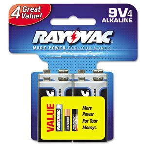 ESRAYA16044TK - High Energy Premium Alkaline Battery, 9v, 4-pack