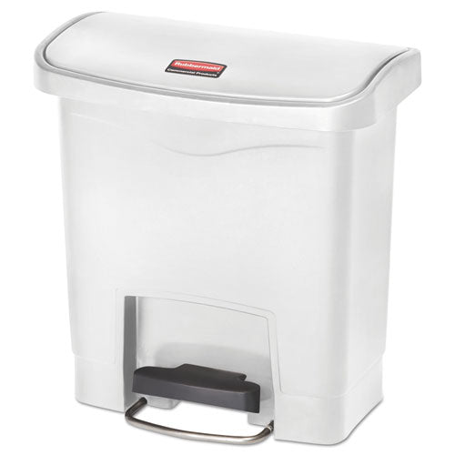 ESRCP1883554 - Slim Jim Resin Step-On Container, Front Step Style, 4 Gal, White