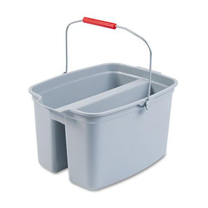 ESRCP262888GY - 19 Quart Double Utility Pail, 18 X 14 1-2 X 10, Gray Plastic