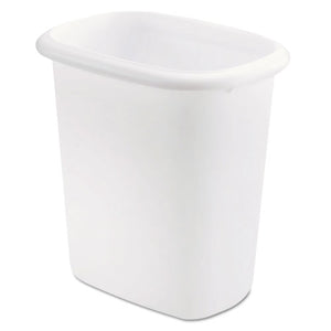 ESRCP2953WHICT - Oval Vanity Wastebasket, Plastic, 6 Qt, 7 X 10 X 9, White, 6-carton