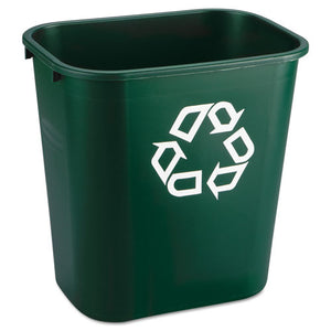 ESRCP295606GREEA - Deskside Paper Recycling Container, Rectangular, Plastic, 7 Gal, Green