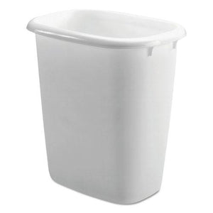 ESRCP2958WHICT - Oval Vanity Wastebasket, Plastic, 14.4 Qt, 8 7-8 X 13 1-2 X 13 1-2, White, 6-ct