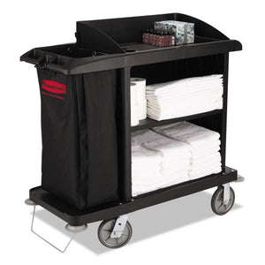ESRCP6190BLA - Multi-Shelf Cleaning Cart, Three-Shelf, 22w X 49d X 50h, Black