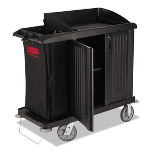 ESRCP6192BLA - Multi-Shelf Cleaning Cart, Three-Shelf, 22w X 49d X 50h, Black