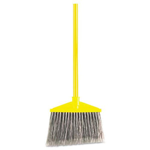 ESRCP637500GY - Angled Large Broom, Poly Bristles, 46 7-8" Metal Handle, Yellow-gray