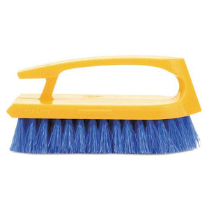 ESRCP6482COB - Long Handle Scrub Brush, 6" Brush, Yellow Plastic Handle-blue Bristles