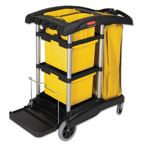 ESRCP9T73 - Hygen M-Fiber Healthcare Cleaning Cart, 22w X 48-1-4d X 44h, Black-yellow-silver