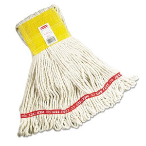 ESRCPA151WHI - Web Foot Wet Mops, Cotton-synthetic, White, Small, 5-In. Yellow Headband