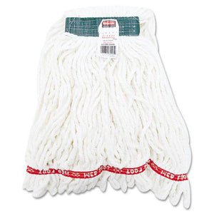 ESRCPA21206WHICT - Web Foot Shrinkless Looped-End Wet Mop Head, Cotton-synthetic, Medium, White