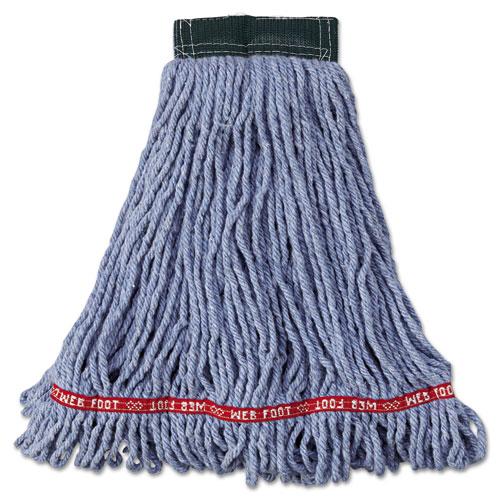 ESRCPA252BLU - Web Foot Wet Mop Head, Shrinkless, Cotton-synthetic, Blue, Medium, 6-carton