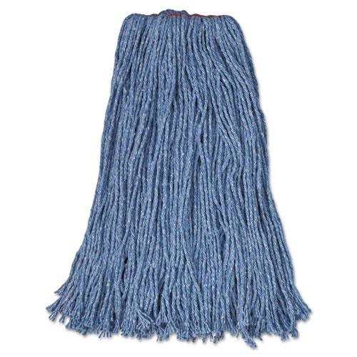 ESRCPF51812BLU - Cotton-synthetic Cut-End Blend Mop Head, 24oz, 1" Band, Blue, 12-carton