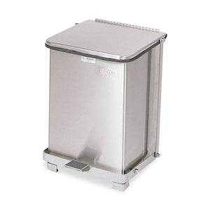 ESRCPST7SSPL - Defenders Biohazard Step Can, Square, Steel, 7gal, Stainless Steel