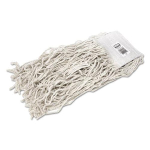 ESRCPV158 - Economy Cotton Mop Heads, Cut-End, White, 24 Oz, 5-In White Headband, 12-carton