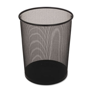 Steel Mesh Wastebasket, Round, 5 Gal, Silver