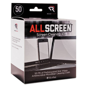 ESREARR15039 - Allscreen Screen Cleaning Kit, 50 Wipes, 1 Microfiber Cloth