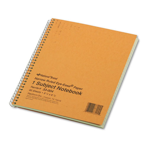 ESRED33004 - Subject Wirebound Notebook, Narrow Rule, 8 1-4 X 6 7-8, Green, 80 Sheets