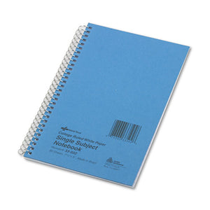 ESRED33502 - Subject Wirebound Notebook, College Rule, 7 3-4 X 5, White, 80 Sheets