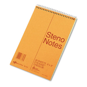 ESRED36746 - Standard Spiral Steno Book, Gregg Rule, 6 X 9, Green, 80 Sheets