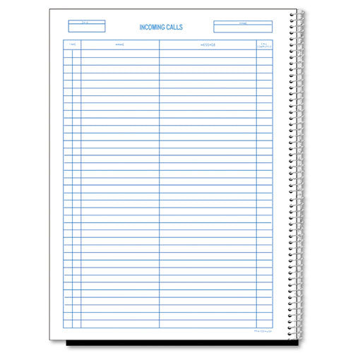 ESRED50111 - Wirebound Call Register, 8 1-2 X 11, 3, 700 Forms-book