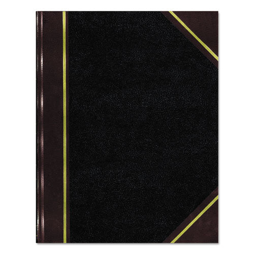 ESRED57131 - Texthide Record Book, Black-burgundy, 300 Green Pages, 14 1-4 X 8 3-4