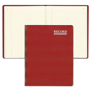 Red Vinyl Series Journal, 300 Pages, 7 3-4 X 10 Sheets, 8 1-4 X 10 1-2 Book, Red