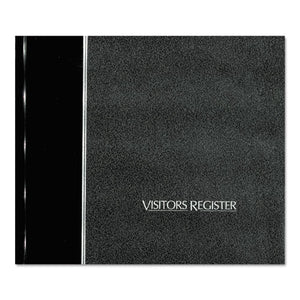 ESRED57802 - Visitor Register Book, Black Hardcover, 128 Pages, 8 1-2 X 9 7-8