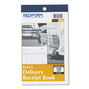 ESRED6L614 - Delivery Receipt Book, 6 3-8 X 4 1-4, Two-Part Carbonless, 50 Sets-book