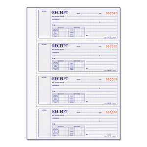 ESRED8L816 - Receipt Book, 7 X 2 3-4, Carbonless Duplicate, 400 Sets-book