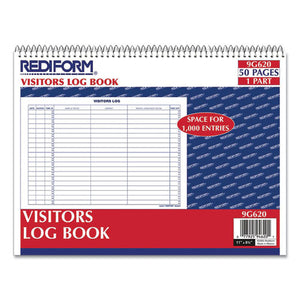 Visitors Log Book, Multicolor Cover, 11 X 8.5, 50 Pages