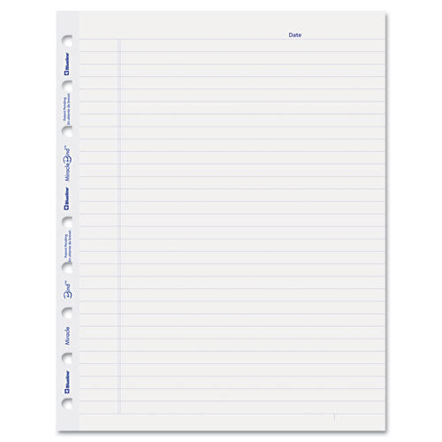 ESREDAFR9050R - Miraclebind Ruled Paper Refill Sheets, 9-1-4 X 7-1-4, White, 50 Sheets-pack