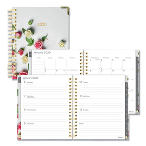 Romantic Weekly-monthly Hard Cover Planner, 9.25 X 7.25, Roses Cover, 2021