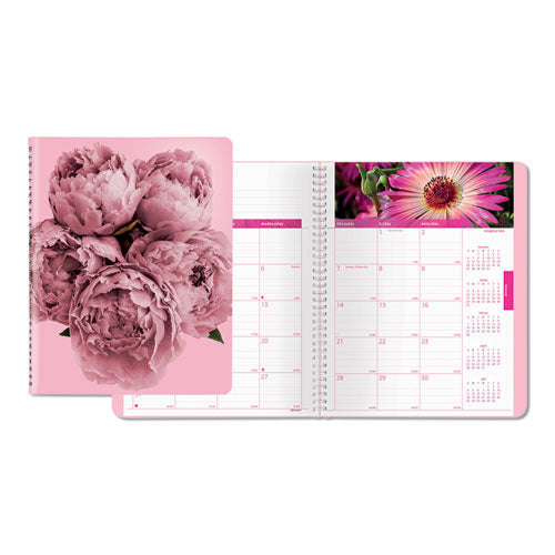 ESREDCB1219PNK - Pink Ribbon Monthly Planner, 9 1-4 X 7 1-2, Pink