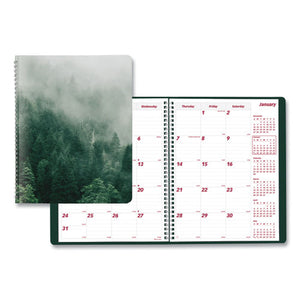 Mountains 14-month Planner, 11 X 8.5, Green-black-gray, 2021