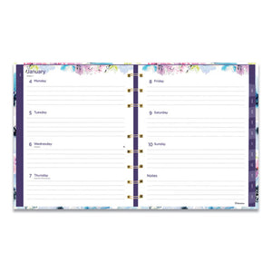 Miraclebind Weekly-monthly Planner, 9.25 X 7.25, Floral, 2021