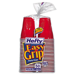 ESRFPC20950 - Easy Grip Disposable Plastic Party Cups, 9 Oz, Red, 50-pack