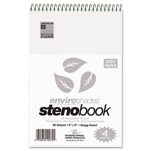 Enviroshades Steno Notebook, Gregg Rule, 6 X 9, Gray, 80 Sheets, 4-pack