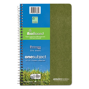 ESROA13360 - Environotes Biobased Notebook, 9 1-2 X 6, 80 Sheets, College Rule, Assorted