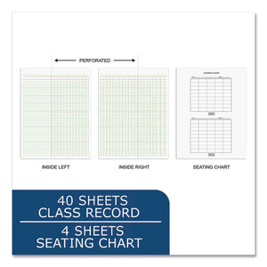 Teacher's Record Roll Book, 11 X 8.5, Green-gold